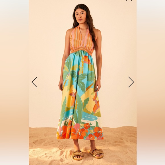 Farm Rio Tropical Beach Vibes Maxi Dress - Picture 2 of 7